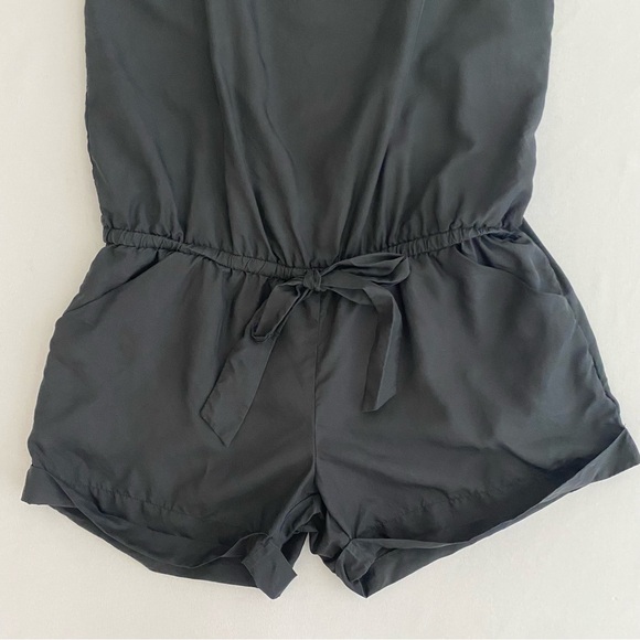 J. Crew Women’s Romper Small 100% Silk Tie Waist Roll Hem Fairy Grunge Feminine - Picture 5 of 9